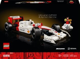 10330 LEGO® Icons McLaren MP4/4 и Ayrton Senna цена и информация | Конструкторы и кубики | 220.lv