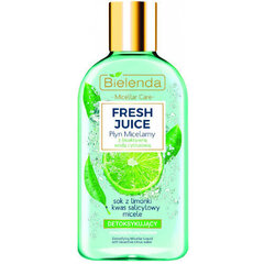Мицеллярная вода Bielenda Fresh Juice Lime Detox Micellar Solution, 100 мл цена и информация | Средства для очищения лица | 220.lv
