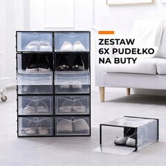 Apavu kastes organizators 6 gab. komplekts 32x20,5cm цена и информация | Ящики для вещей | 220.lv