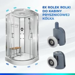 Ролики SHOWER CAB 24 мм, WHEELS 8 шт., KIT цена и информация | Принадлежности для ванн и душевых кабин | 220.lv