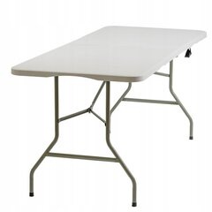 Saliekamais galds Bankietowo, 180x74 cm, balts cena un informācija | Dārza galdi | 220.lv