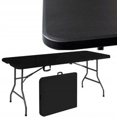Saliekamais galds Bankietowo, 180x74 cm, melns cena un informācija | Dārza galdi | 220.lv