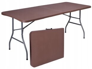 Saliekamais galds Bankietowo, 180x74 cm, brūns cena un informācija | Dārza galdi | 220.lv