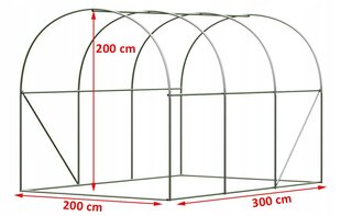 Siltumnīca Rot Service, 3 x 2 cm цена и информация | Теплицы | 220.lv