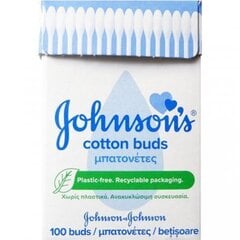 Ватные палочки Johnson's, 100 шт цена и информация | Ватные изделия и влажные салфетки | 220.lv