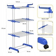 Veļas žāvētājs 170cm cena un informācija | Veļas žāvēšana | 220.lv