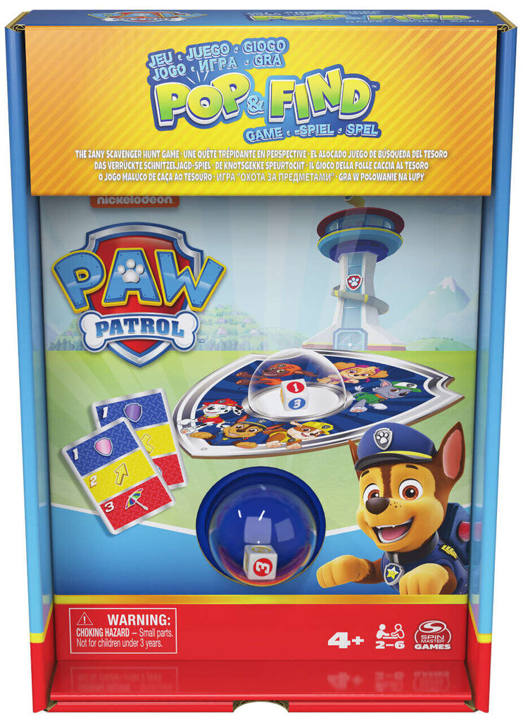 Spēle Paw Patrol Booty Hunt Pop and Find цена и информация | Galda spēles | 220.lv