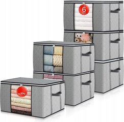 6 шт Ящик для хранения одежды, 60x40x35 см, Zaxer цена и информация | Ящики для вещей | 220.lv