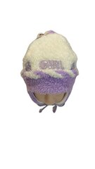 For You Ziemas cepure, balta / violeta cena un informācija | Cepures, cimdi, šalles meitenēm | 220.lv
