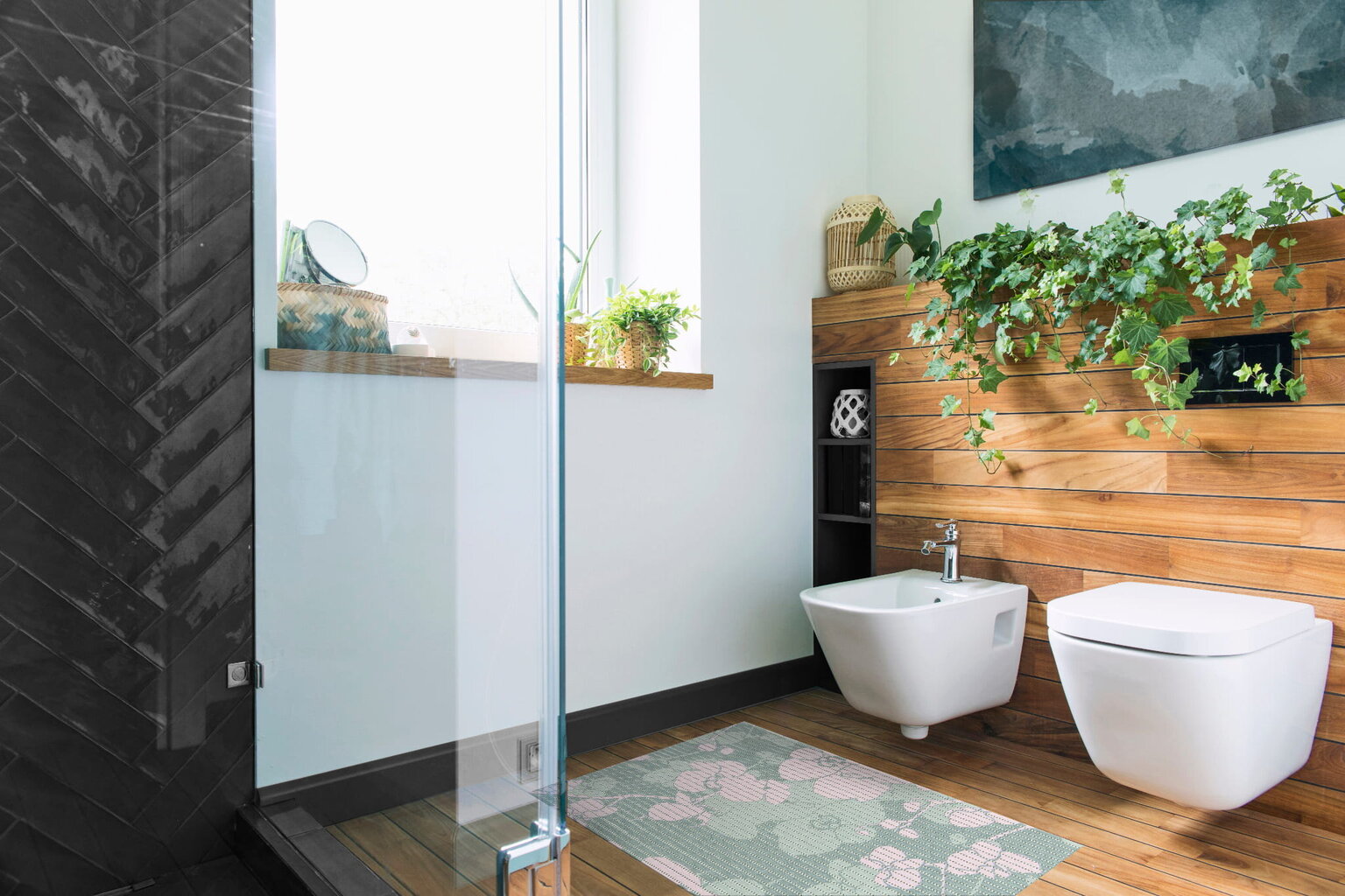 Vannas istabas paklājiņš Premium PVC 45x65cm rozā krāsā cena un informācija | Paklāji | 220.lv
