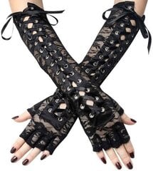 Женские длинные перчатки S48, черные цена и информация | Женские перчатки | 220.lv