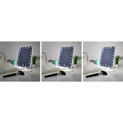 LED galda spogulis cena un informācija | Kosmētikas somas, spoguļi | 220.lv