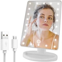 LED galda spogulis cena un informācija | Kosmētikas somas, spoguļi | 220.lv