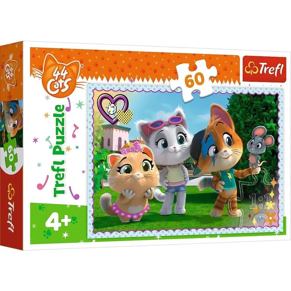 Puzle Trefl Fun with Friends 44 Cats, 60 d. цена и информация | Puzles, 3D puzles | 220.lv