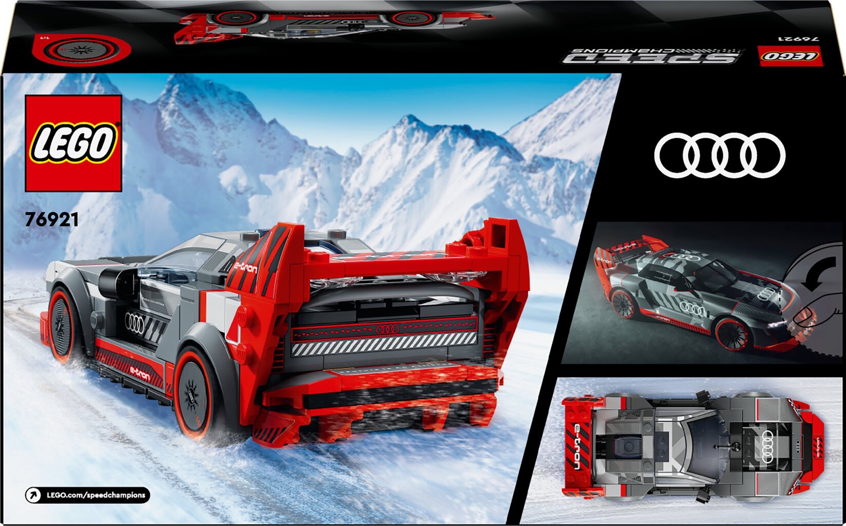 76921 LEGO® Speed Champions Sacīkšu automašīna Audi S1 e-tron quattro cena un informācija | Konstruktori | 220.lv
