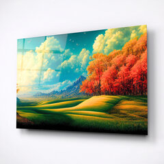 Картина из закаленного стекла Осенний пейзаж цена и информация | Картины | 220.lv
