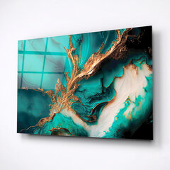 Картина из закаленного стекла Зеленый мрамор цена и информация | Картины | 220.lv