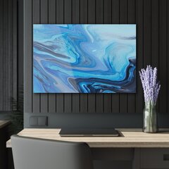 Картина из закаленного стекла Синий мрамор цена и информация | Картины | 220.lv