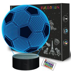 Nakts 3D LED lampa, futbola bumba цена и информация | Праздничные декорации | 220.lv