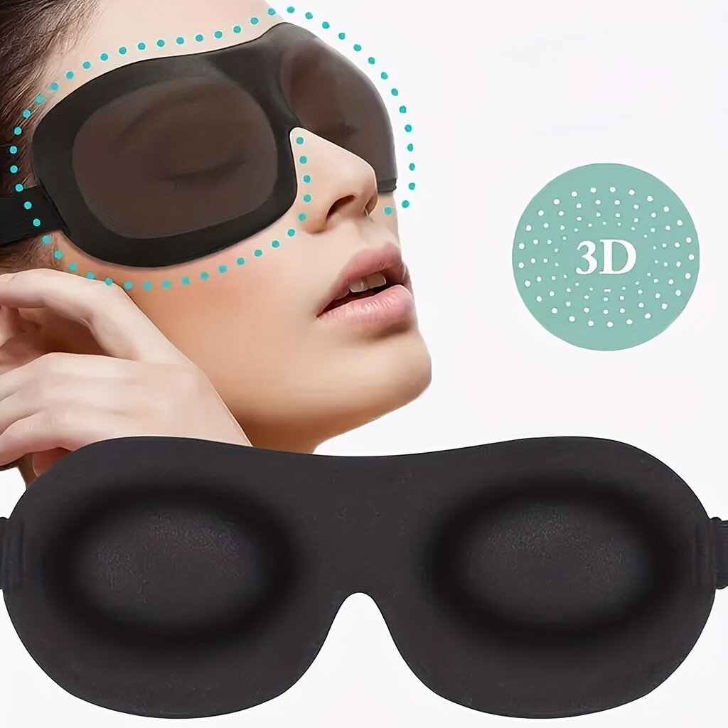 3D miega maska unisex, melna cena un informācija | Naktskrekli, pidžamas | 220.lv