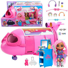 Lelle Barbie ar rozā lidmašīnu un aksesuāriem cena un informācija | Rotaļlietas meitenēm | 220.lv