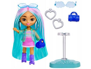 Mini lelle Barbie ar ziliem matiem Extra Mini Minis cena un informācija | Rotaļlietas meitenēm | 220.lv