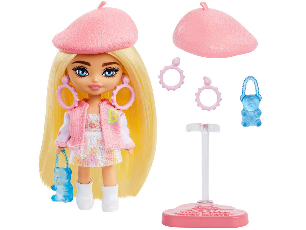 Mini lelle Barbie ar blondiem matiem Extra Mini Minis cena un informācija | Rotaļlietas meitenēm | 220.lv