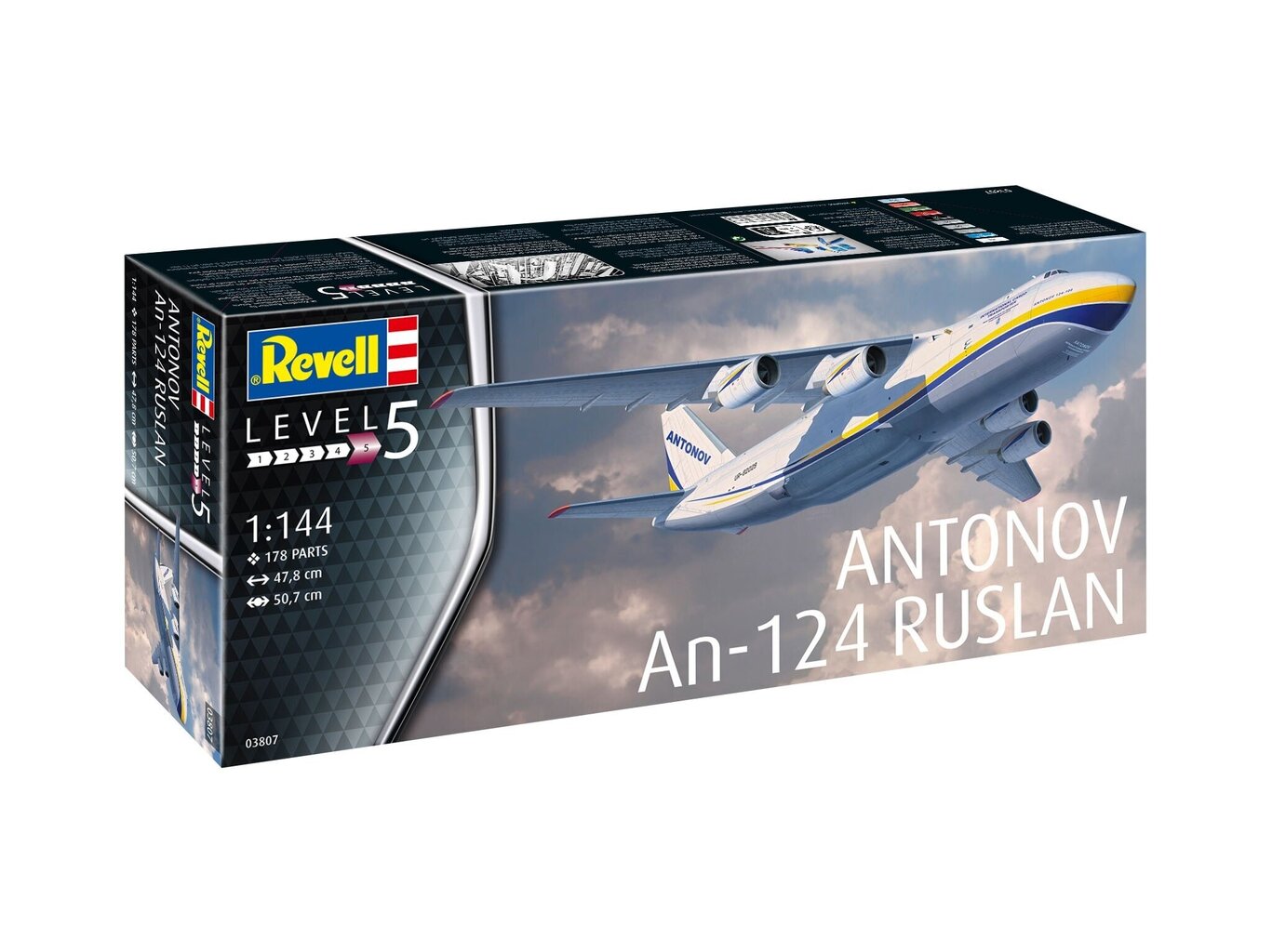 Konstruktors Revell - Antonov AN-124 Ruslan, 1/144, 03807 цена и информация | Līmējamie modeļi | 220.lv