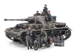 Сборная пластиковая модель. Tamiya - Panzerkampfwagen IV Ausf G. Early Production & Motorcycle Eastern Front, 1/35, 25209 цена и информация | Конструкторы и кубики | 220.lv