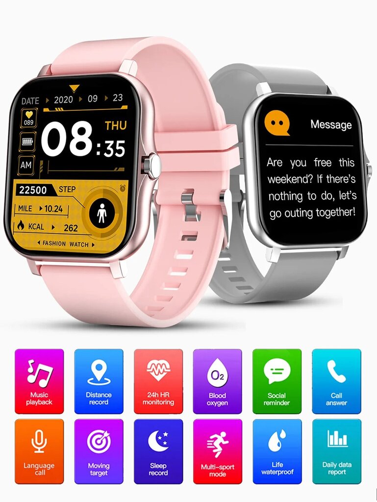 ToParts4u Pink cena un informācija | Viedpulksteņi (smartwatch) | 220.lv