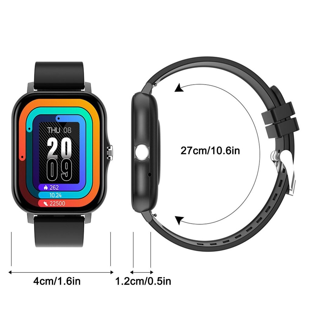 ToParts4u Black cena un informācija | Viedpulksteņi (smartwatch) | 220.lv