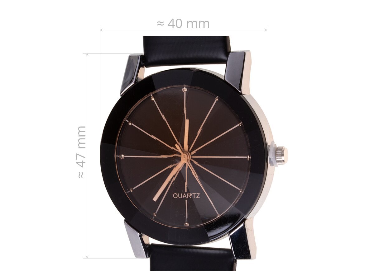 Klasiskais vīriešu pulkstenis - melns цена и информация | Vīriešu pulksteņi | 220.lv