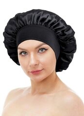 Satīna miega cepure A181, melna цена и информация | Женские шапки | 220.lv