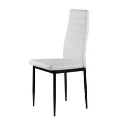 Мягкие стулья для столовой, 4 шт., белые цена и информация | Стулья для кухни и столовой | 220.lv