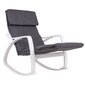 Šūpuļkrēsls ar regulējamu kāju balstu, balts rāmis cena un informācija | Atpūtas krēsli | 220.lv