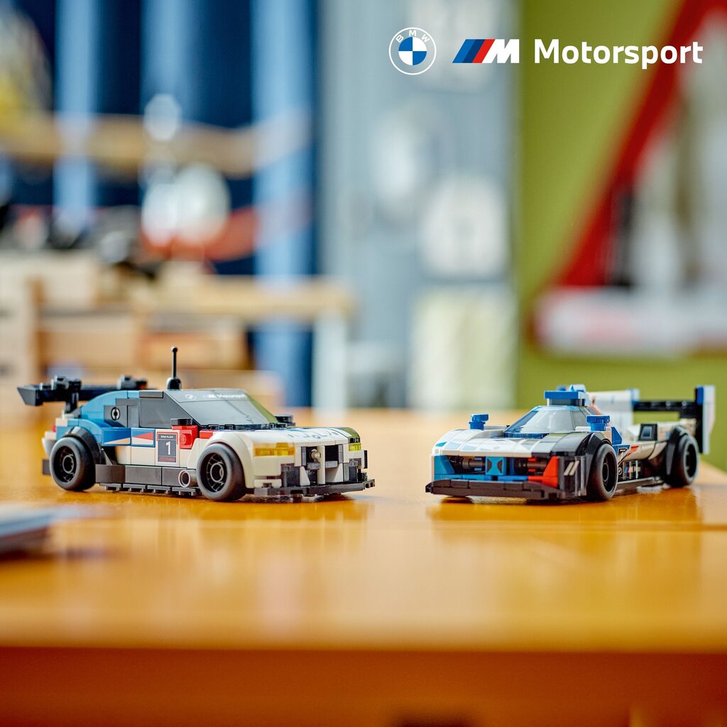 76922 LEGO® Speed ​​​​Champions Sacīkšu automobiļi BMW M4 GT3 un BMW M Hybrid V8 цена и информация | Konstruktori | 220.lv