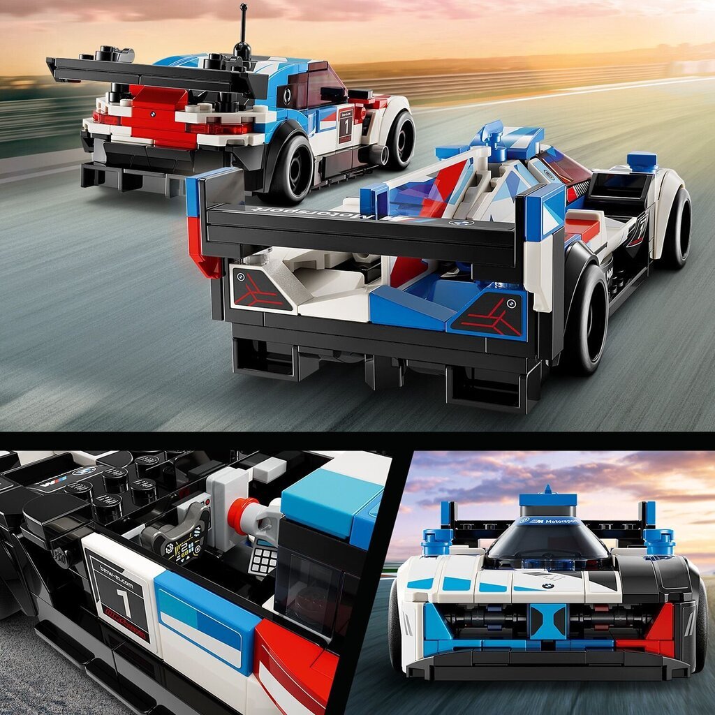 76922 LEGO® Speed ​​​​Champions Sacīkšu automobiļi BMW M4 GT3 un BMW M Hybrid V8 цена и информация | Konstruktori | 220.lv