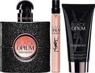 Косметический набор Yves Saint Laurent Black Opium: парфюм EDP, 50 мл + парфюм EDP, 10 мл + лосьон для тела, 50 мл цена и информация | Кремы, лосьоны для тела | 220.lv