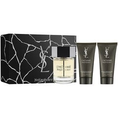 Kosmētikas komplekts Yves Saint Laurent vīriešiem: EDT tualetes ūdens, 100 ml + dušas želeja, 50 ml + balzams pēc skūšanās, 50 ml cena un informācija | Yves Saint Laurent Ķermeņa kopšanas līdzekļi | 220.lv