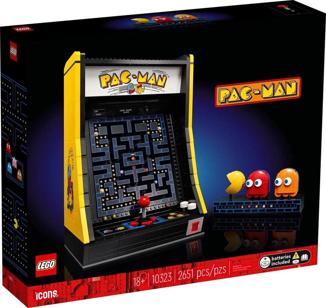 10323 LEGO® Icons Pac-Man spēļu mašīna, 2651 d. cena un informācija | Konstruktori | 220.lv