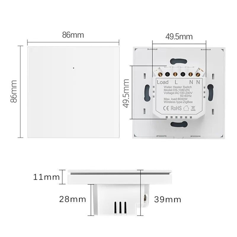 Viedais wifi elektrības slēdzis ar tālvadības lietotni 600W LIVMAN DS-1081WL cena un informācija | Elektrības slēdži, rozetes | 220.lv