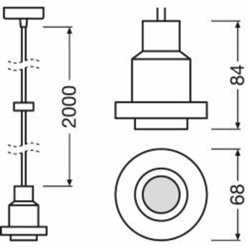 Ledvacne griestu lampa - kabelis E27 цена и информация | Griestu lampas | 220.lv