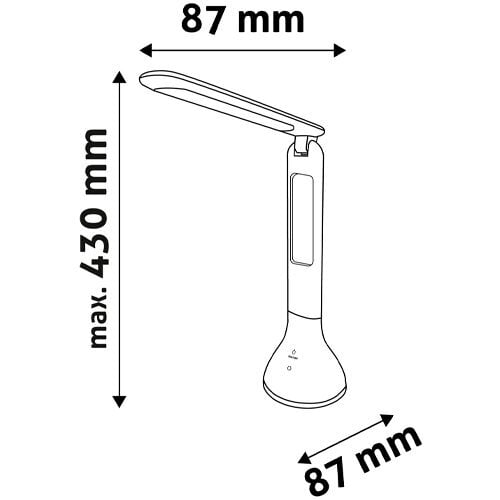 LED Galda lampa ar daudzkrāsaino apgaismojumu 4W, 4000K - neitrāli balta, 250Lm, Calendar cena un informācija | Lampas bērnu istabai | 220.lv