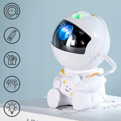 LED projektors Astronauts, USB, balts цена и информация | Svētku dekorācijas | 220.lv