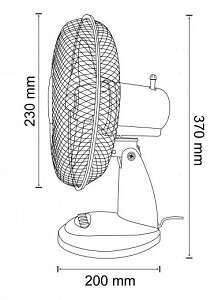 Ventilators, STP FF-23, 25W, 23cm, galda, balts cena un informācija | Ventilatori | 220.lv