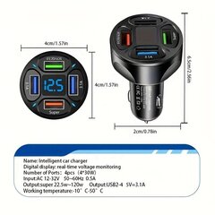 Автомобильное быстрое зарядное устройство Smurf цена и информация | Зарядные устройства для телефонов | 220.lv