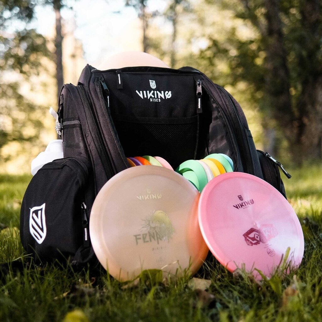 Frisbija golfa soma Viking Discs Rucksack Pro, melna цена и информация | Disku golfs | 220.lv