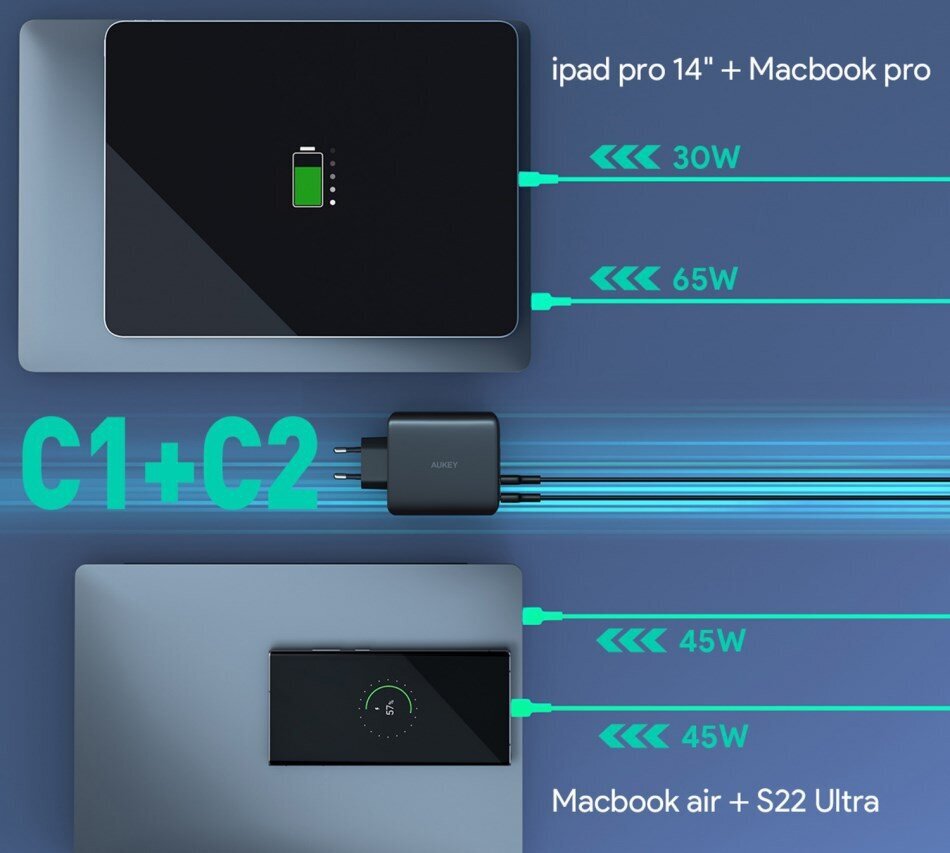 Aukey PA-B7S cena un informācija | Lādētāji un adapteri | 220.lv