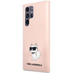 Karl Lagerfeld KLHCS24LSNCHBCP S24 Ultra S928 hardcase różowy|pink Silicone Choupette цена и информация | Чехлы для телефонов | 220.lv