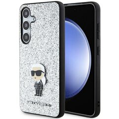 Karl Lagerfeld KLHCS24MGCNPSG S24+ S926 srebrny|silver hardcase Fixed Glitter Ikonik Logo Metal Pin цена и информация | Чехлы для телефонов | 220.lv